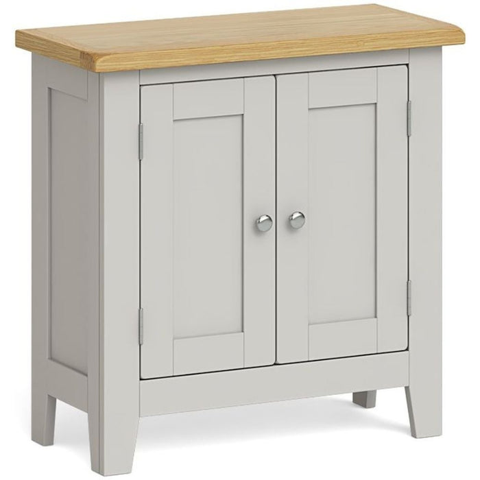 Cross Country Grey and Oak Mini Cupboard - 2 Door - The Furniture Mega Store 