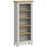 Cross Country Grey and Oak Narrow Bookcase, 140cm Bookshelf with 4 Shelves - The Furniture Mega Store 