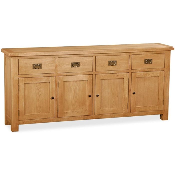 Addison Natural Oak Extra Large Sideboard with 4 Doors - The Furniture Mega Store 