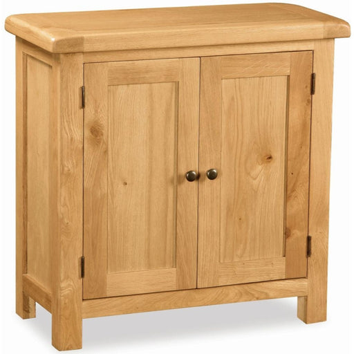 Addison Natural Oak 2 Door Mini Cupboard - The Furniture Mega Store 