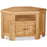 Addison Natural Oak Corner TV Unit, 105cm with Storage for Television Upto 32in Plasma - The Furniture Mega Store 