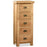 Addison Natural Oak Tallboy Chest with 5 Drawers - The Furniture Mega Store 