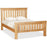 Addison Natural Oak High Foot End Bed with Slatted Headboard - The Furniture Mega Store 