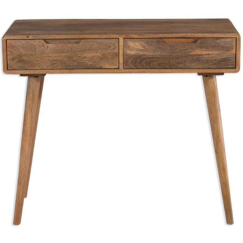 Janeiro Mango Wood 2 Drawer Console Table The Furniture Mega Store
