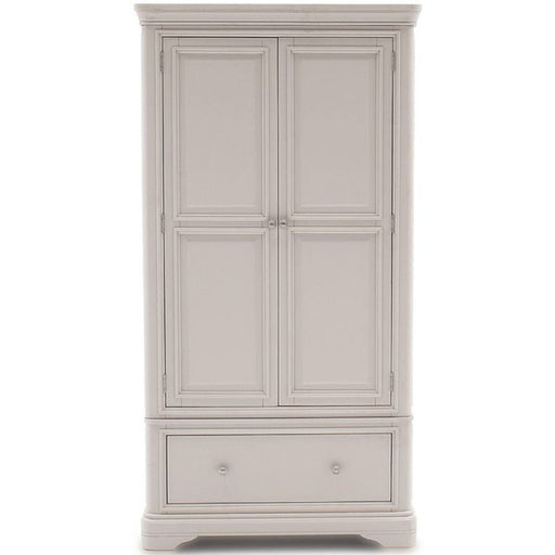 Vida Living Mabel Taupe Painted 2 Door Wardrobe - The Furniture Mega Store 