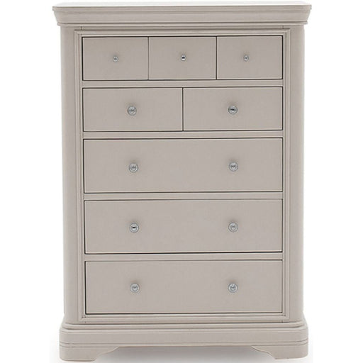 Vida Living Mabel Taupe Painted 8 Drawer Tall Chest - The Furniture Mega Store