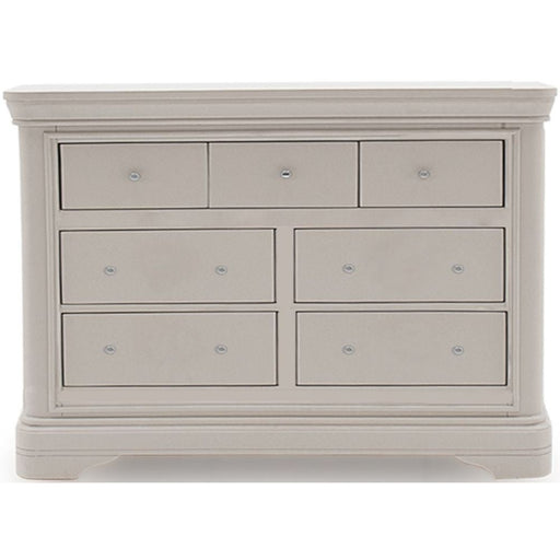 Vida Living Mabel Taupe Painted 7 Drawer Dressing Chest - The Furniture Mega Store 