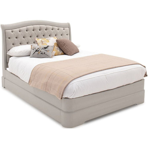 Vida Living Mabel Taupe Upholstered Bed - The Furniture Mega Store 