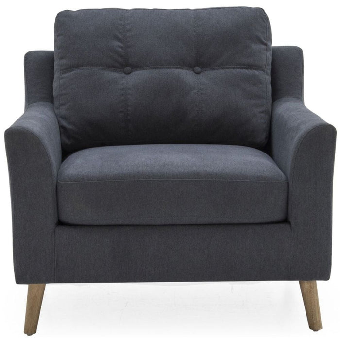 Vida Living Olten Charcoal Fabric Armchair - The Furniture Mega Store 