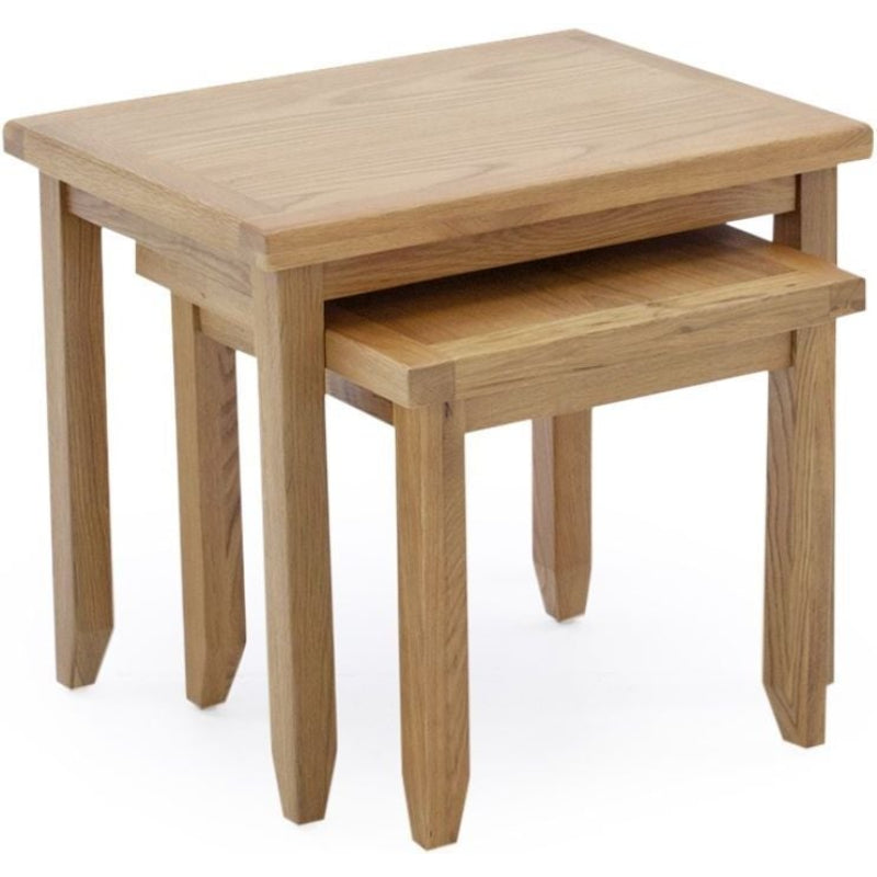 Ramore Oak Nest of Tables The Furniture Mega Store