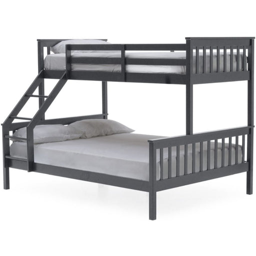 Vida Living Salix 3ft and 4ft 6in Grey Painted Bunk Bed - The Furniture Mega Store 