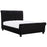 Orbit Black Velvet 4'6 Double Bed - The Furniture Mega Store 