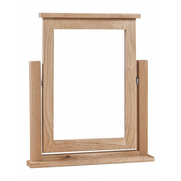 Romsey Solid Oak Dressing Table Mirror - The Furniture Mega Store 