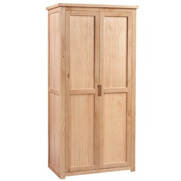 Romsey Solid Oak 2 Door Wardrobe - The Furniture Mega Store 