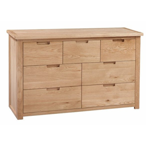 Romsey Solid Oak 7 Drawer Chest - The Furniture Mega Store 