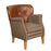 Elston Vintage Leather & Hunting Lodge Harris Tweed Occasional Chair - The Furniture Mega Store 
