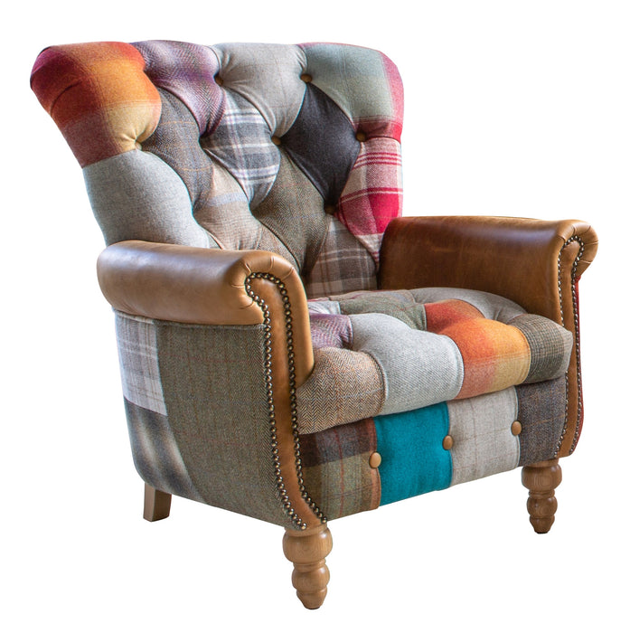 Patchwork online chesterfield armchair
