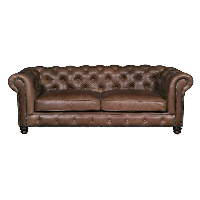 Historian Vintage Leather Buttoned Chesterfield Sofa Collection - The Furniture Mega Store 