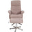 Vida Living Rayna Sand Fabric Recliner Chair with Footstool - The Furniture Mega Store 