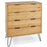 Augusta Pine 4 Drawer Chest with Hairpin Legs - The Furniture Mega Store 