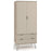 Augusta Driftwood 2 Door Combi Wardrobe with Hairpin Legs - The Furniture Mega Store 