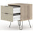 Augusta Driftwood Bedside Cabinet with Hairpin Legs - The Furniture Mega Store 