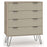 Augusta Driftwood 4 Drawer Chest with Hairpin Legs - The Furniture Mega Store 