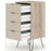 Augusta Driftwood 4 Drawer Narrow Chest with Hairpin Legs - The Furniture Mega Store 