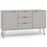Augusta Grey Wide Sideboard with Hairpin Legs - The Furniture Mega Store 