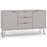 Augusta Grey Wide Sideboard with Hairpin Legs - The Furniture Mega Store 