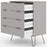 Augusta Grey 4 Drawer Chest with Hairpin Legs - The Furniture Mega Store 