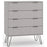 Augusta Grey 4 Drawer Chest with Hairpin Legs - The Furniture Mega Store 