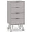 Augusta Grey 4 Drawer Narrow Chest with Hairpin Legs - The Furniture Mega Store 