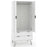 Augusta White 2 Door Combi Wardrobe with Hairpin Legs - The Furniture Mega Store 