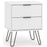 Augusta White Bedside Cabinet with Hairpin Legs - The Furniture Mega Store 