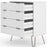 Augusta White 4 Drawer Chest with Hairpin Legs - The Furniture Mega Store 