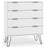 Augusta White 4 Drawer Chest with Hairpin Legs - The Furniture Mega Store 