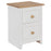 Capri White Petite Bedside Cabinet - The Furniture Mega Store 