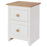 Capri White Petite Bedside Cabinet - The Furniture Mega Store 