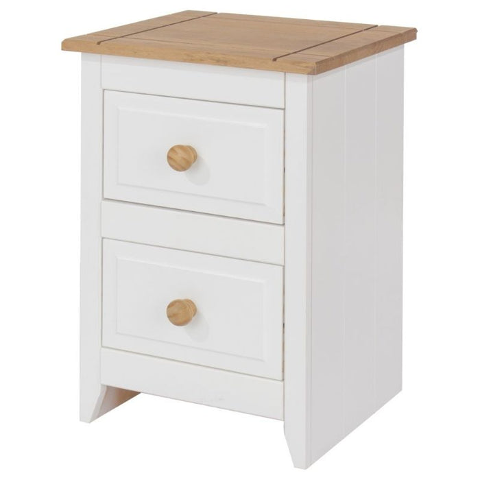 Capri White Petite Bedside Cabinet - The Furniture Mega Store 