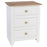 Capri White Bedside Cabinet - The Furniture Mega Store 