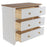 Capri White 3 Drawer Chest - The Furniture Mega Store 