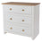 Capri White 3 Drawer Chest - The Furniture Mega Store 