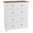 Capri White 4 Drawer Chest - The Furniture Mega Store 