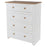 Capri White 4 Drawer Chest - The Furniture Mega Store 