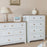 Capri White 4 Drawer Chest - The Furniture Mega Store 