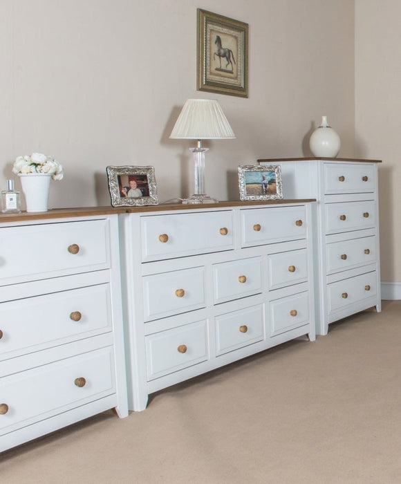 Capri White 6+2 Drawer Chest - The Furniture Mega Store 