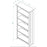 Capri White Tall Bookcase - The Furniture Mega Store 