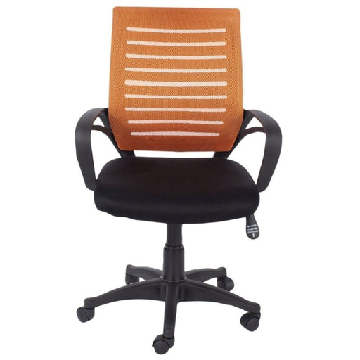 Loft Orange Mesh and Black Study Chair - The Furniture Mega Store 