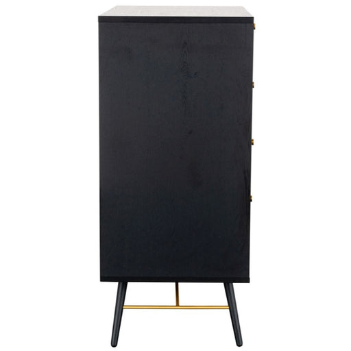 Vida Living Barcelona Black 4 Drawer Chest - The Furniture Mega Store